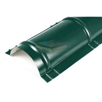 Планка конька круглого R110х2000-0.5 RAL6005 Призма
