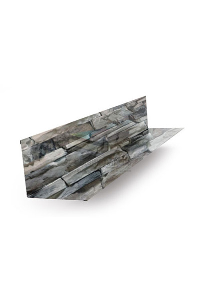 Планка примыкания верхняя 250х147х2000-0.5 БелыйКамень ECOSTEEL
