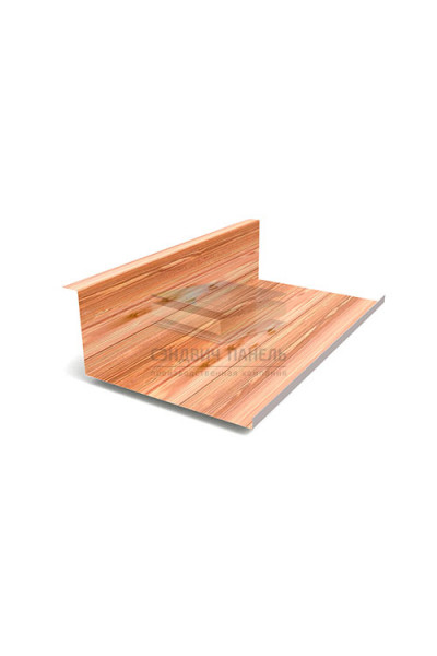 Планка примыкания нижняя 250х122х2000-0.5 Кедр ECOSTEEL_T