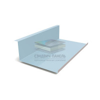 Планка примыкания нижняя 250х122х2000-0.5 Met.Blue Призма