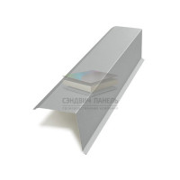 Планка торцевая 135х145х2000-0.5 RAL9006 Призма