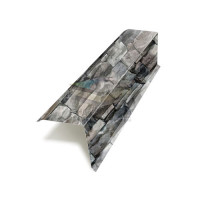 Планка торцевая 135х145х2000-0.5 БелыйКамень ECOSTEEL
