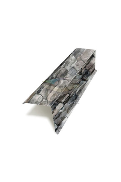 Планка торцевая 135х145х2000-0.5 БелыйКамень ECOSTEEL