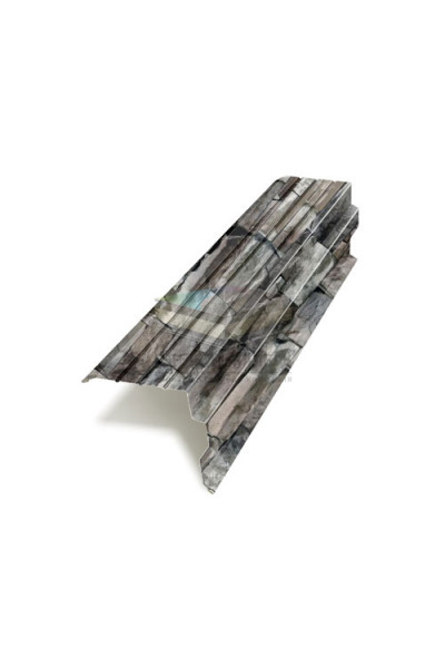 Планка торцевая 90х115х2000-0.5 БелыйКамень ECOSTEEL
