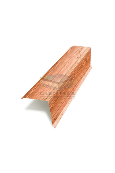 Планка торцевая 95х120х2000-0.5 Кедр ECOSTEEL_T