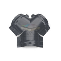 Тройник Y конька полукруглого 0,5 RAL7024 Velur X с пленкой