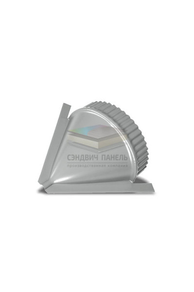 Заглушка конька круглого конусная-0.5 RAL9006 Norman