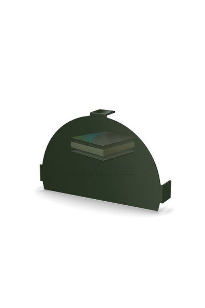 Заглушка конька круглого простая-0.5 RAL6007 Viking E
