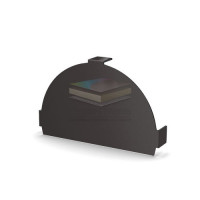 Заглушка конька круглого простая-0.5 RAL8019 Viking E