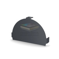Заглушка конька круглого простая-0.45 RAL7024 Полиэстер