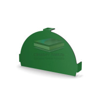 Заглушка конька круглого простая-0.45 RAL6002 Полиэстер