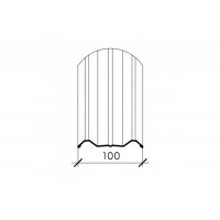 Евроштакетник М - образный, 100 мм, ПЭ, толщина 0,35 мм