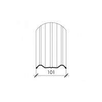 Евроштакетник М - образный, 101 мм, Кедр - 0,5 мм