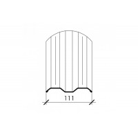 Евроштакетник М - образный, 111 мм, Кедр - 0,5 мм