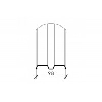Евроштакетник М - образный, 98 мм, ПЭ, толщина - 0,5 мм