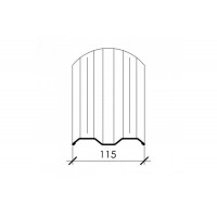 Евроштакетник М - образный, 115 мм, ПЭ, толщина 0,4 мм