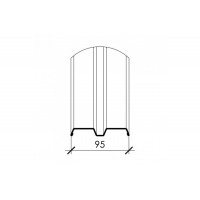 Евроштакетник М - образный, 95 мм, Сосна - 0,45 мм