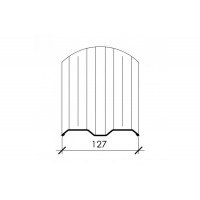 Евроштакетник М - образный, 127 мм, Кедр - 0,5 мм