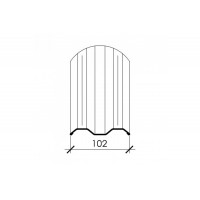 Евроштакетник М - образный, 102 мм, Сосна - 0,5 мм
