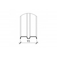 Евроштакетник М - образный, 95 мм, двухсторонний, ПЭ, толщина - 0,45 мм