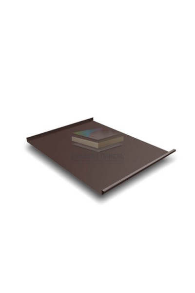 Фальц двойной стоячий 0,5 GreenCoat Pural BT, matt с пленкой на замках RR 887 шоколадно-коричневый (RAL 8017 шоколад)
