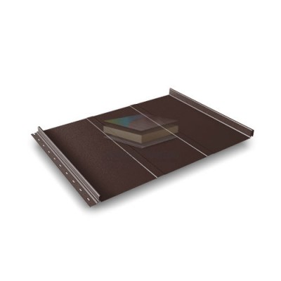 Кликфальц Line 0,5 GreenCoat Pural BT, matt с пленкой на замках RR 887 шоколадно-коричневый (RAL 8017 шоколад)