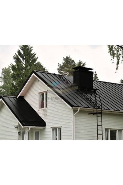 Кликфальц Line 0,5 Rooftop Matte с пленкой на замках RAL 9005 черный