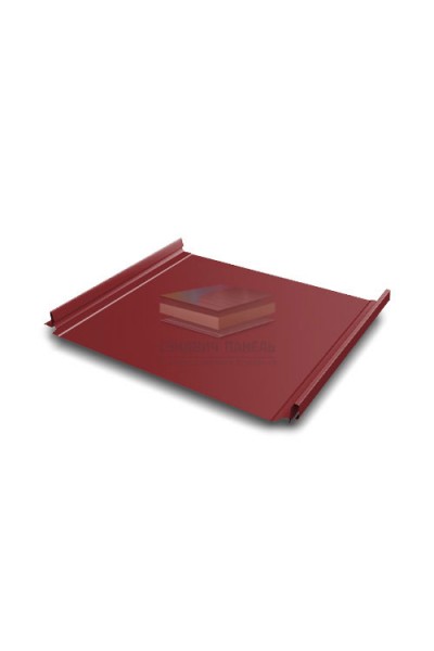 Кликфальц Pro 0,5 Rooftop Matte с пленкой на замках RAL 3011 коричнево-красный