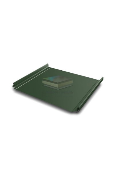 Кликфальц Pro 0,5 GreenCoat Pural BT, matt с пленкой на замках RR 11 темно-зеленый (RAL 6020 хромовая зелень)