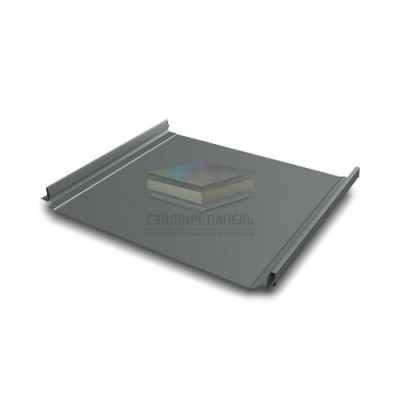 Кликфальц Pro 0,45 PE с пленкой на замках RAL 7005 мышино-серый