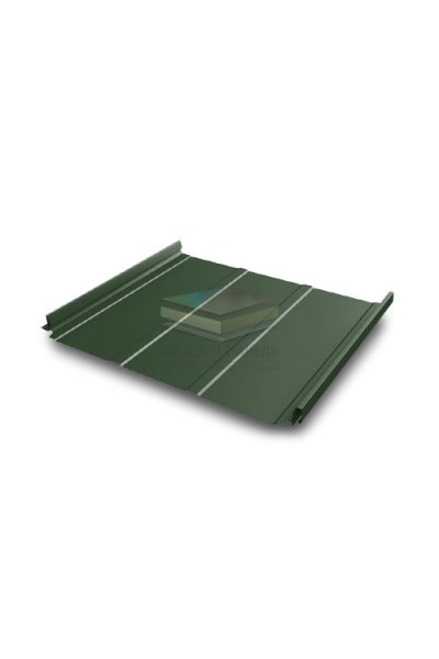 Кликфальц Pro Line 0,5 GreenCoat Pural с пленкой на замках RR 11 темно-зеленый (RAL 6020 хромовая зелень)