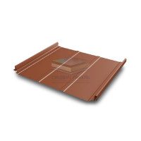 Кликфальц Pro Line 0,45 PE с пленкой на замках RAL 8004 терракота