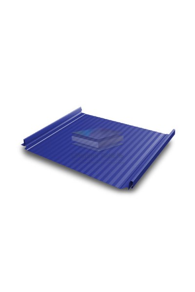 Кликфальц Pro Gofr 0,45 PE с пленкой на замках RAL 5002 ультрамариново-синий