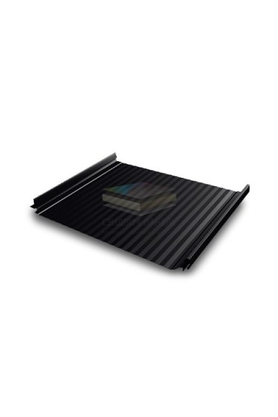 Кликфальц Pro Gofr 0,45 Drap ST с пленкой на замках RAL 9005 черный