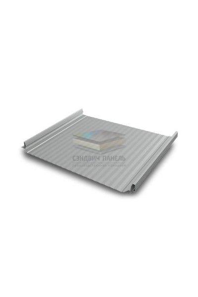 Кликфальц Pro Gofr 0,45 PE с пленкой на замках RAL 9006 бело-алюминиевый