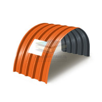 Арочное укрытие для конвейеров из профнастила С44ПГ-1047, 0,6, в полимерном покрытии Арочное укрытие для конвейеров из профнастила С44ПГ-1047, 0,6, в полимерном покрытии