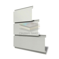 Линеарная панель-с торцами гладкий RAL9002, 24хС/20