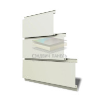 Линеарная панель-с торцами гладкий RAL9003, 24хС/20