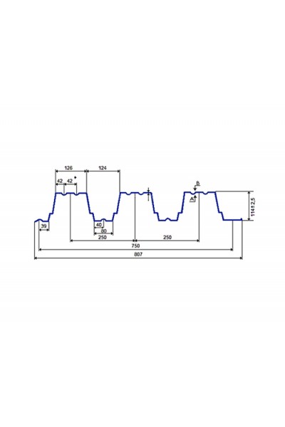 Профнастил Н114-750-0.8 RAL6005 Полиэстер