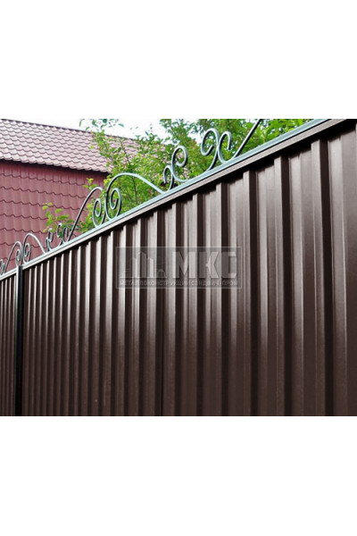 Профнастил С15-0,6м окрашенный с нестандартной шириной, толщина 0,45