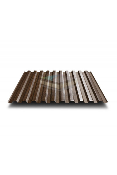 Профнастил С21-0.5, Ширина-1000, ECOSTEEL_МАД Мореный Дуб