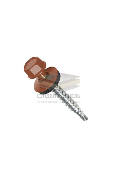 Саморезы по дереву 4,8х35 RAL8004