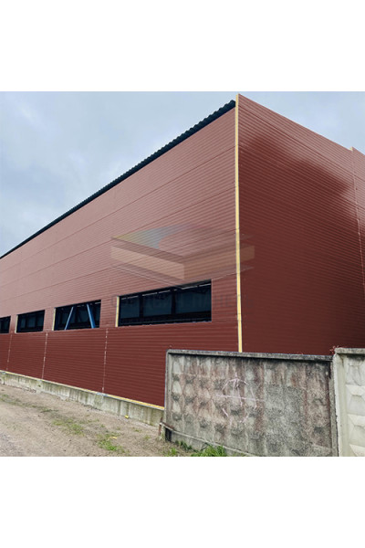 Акустическая стеновая сэндвич-панель минеральная вата, ширина 1200 мм, толщина 50 мм, RAL3009