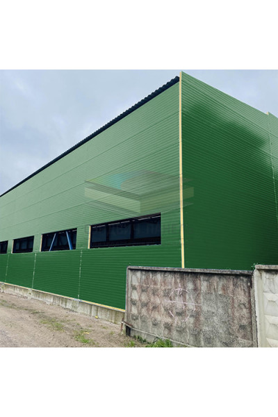 Акустическая стеновая сэндвич-панель минеральная вата, ширина 1200 мм, толщина 10 мм, RAL6002