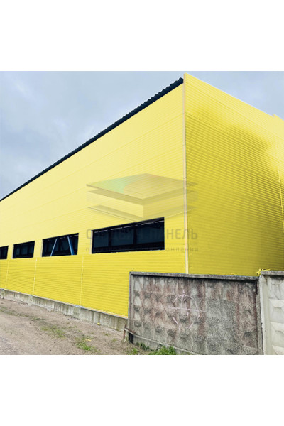 Акустическая стеновая сэндвич-панель минеральная вата, ширина 1200 мм, толщина 10 мм, RAL1018