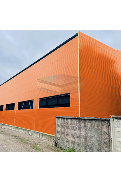 Акустическая стеновая сэндвич-панель минеральная вата, ширина 1200 мм, толщина 10 мм, RAL2004