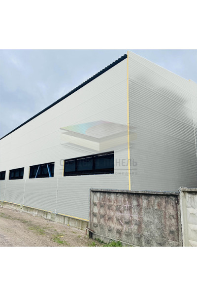 Акустическая стеновая сэндвич-панель минеральная вата, ширина 1200 мм, толщина 10 мм, RAL7035