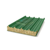 Акустическая кровельная сэндвич-панель минеральная вата, ширина 1200 мм, толщина 30 мм, RAL6002