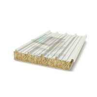 Акустическая кровельная сэндвич-панель минеральная вата, ширина 1000 мм, толщина 250 мм, RAL9002 Акустическая кровельная сэндвич-панель минеральная вата, ширина 1000 мм, толщина 250 мм, RAL9002