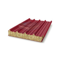 Акустическая кровельная сэндвич-панель минеральная вата, ширина 1200 мм, толщина 20 мм, RAL3003